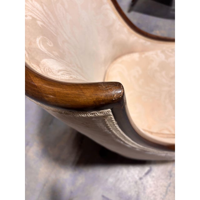 Mid 20th Century Pr. High Style High Back Gondola Scoop Chairs For Sale - Image 13 of 14