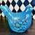 Large vintage Danish ceramic hen, circa 1960s, with a rounded sculptural form and raised stylized floral and scrolling...
