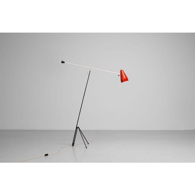 Model 6320 Floor Lamp by Wim Rietveld for Gispen, Netherlands, 1953 For Sale - Image 10 of 18
