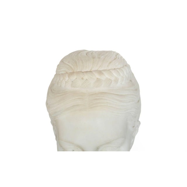 English Antique Marble Bust “Lady Layard” by John Warrington Wood Ca. 1870 For Sale - Image 11 of 12