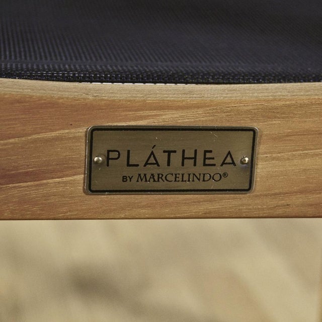Plàthea Garden Chairs in Wood and Fabric from Marcelindo, Set of 4 For Sale - Image 13 of 18