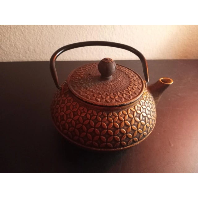 This is a vintage Tetsubin Japanese Cast Iron strainer Tea Kettle Procured at auction BOX 3