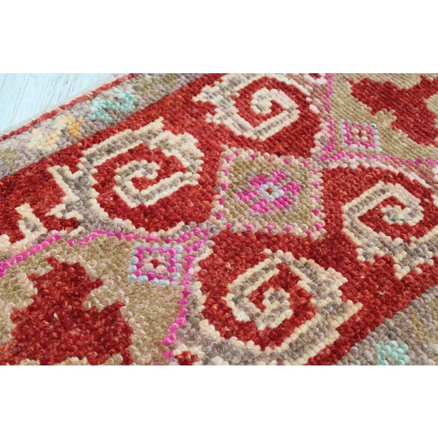 Mini Turkish Rug - 16"x30.5" For Sale In Raleigh - Image 6 of 10