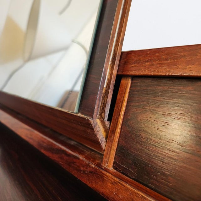 Wood Vintage Vanity Unit with Mirror by Arne Wahl Iversen for Vinde Møbelfabrik, 1960s For Sale - Image 7 of 9