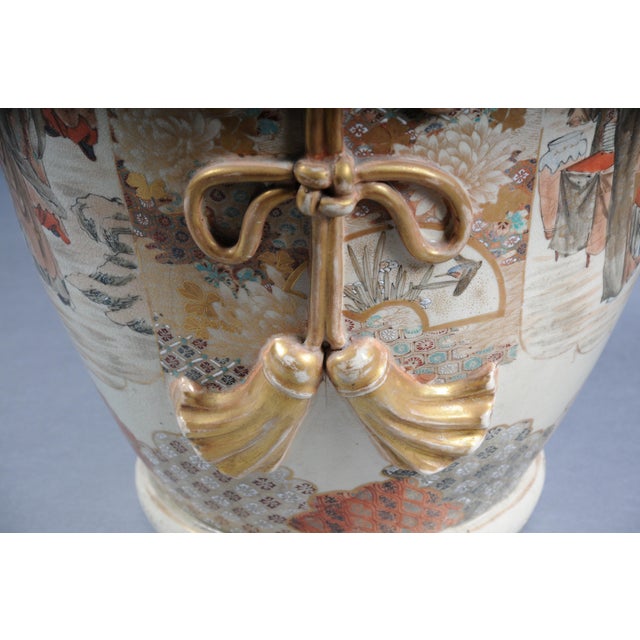 Antique Meiji Japanese Satsuma Vase, 1890 For Sale - Image 14 of 18