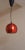 Black Plastic Ceiling Lamp with Red Aluminum Shade, 1970s For Sale - Image 4 of 7