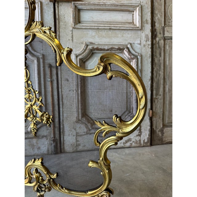 Small Bronze Fire Screen, France, 1900 For Sale - Image 6 of 9