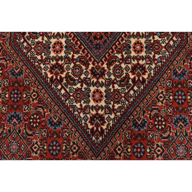 Textile Fine Bidjar Rug 4’8” X 6’10” Red Wool Traditional Hand-Knotted Oriental Carpet For Sale - Image 7 of 13