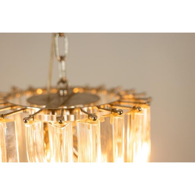 Metal Translucent Murano Glass Pendant Lamp by Venini, 1980s For Sale - Image 7 of 11