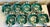 Vintage Italian vietri pottery earthenware hand painted salad set, service for eight (8). Set features eight bowls and one...