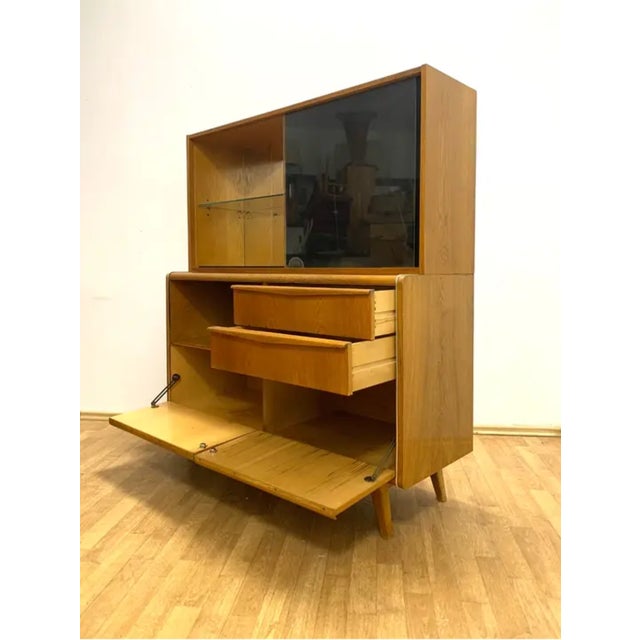 Brown Chest of Drawers with Extension, Czechoslovakia, 1960s For Sale - Image 8 of 9