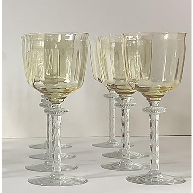 Tiffin Glass Company out of Tiffin, Ohio.Hand Blown 16 Wine Goblets and Champane Glasses 8 winw glasses 8 champange...