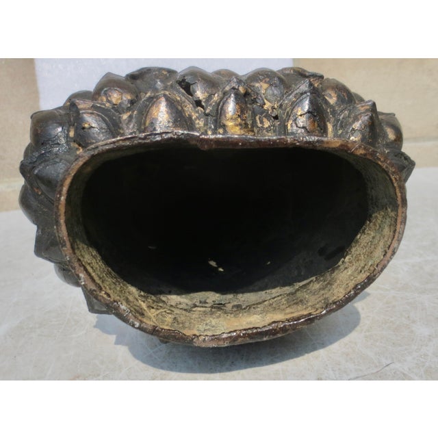 Metal Antique Ming Bronze Seated Buddha Circa 16th-17th For Sale - Image 7 of 11