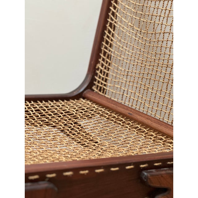 Wood and Rope Lounge Chair For Sale - Image 4 of 12