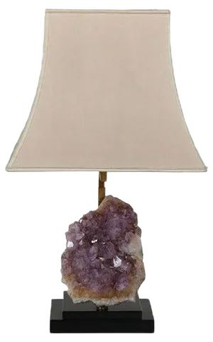 Belgian Amethyst Table Lamp, 1970s
