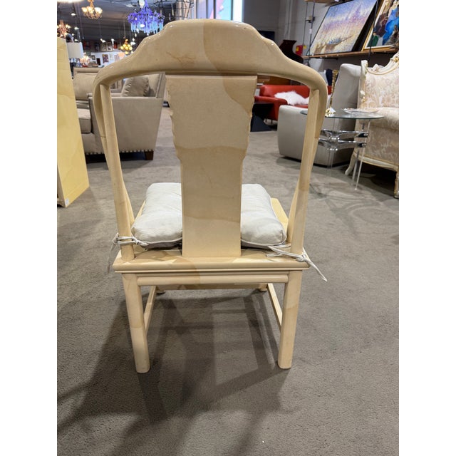 Henredon Goatskin Lacquer Wood Dining Set For Sale In Las Vegas - Image 6 of 12