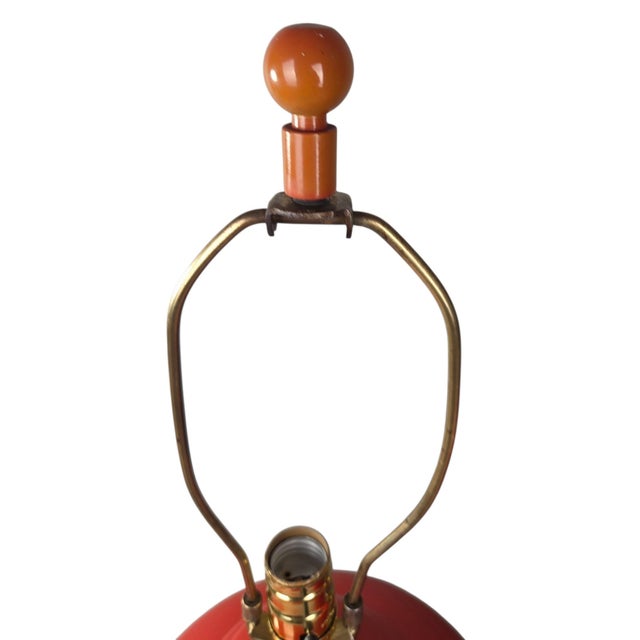 Ceramic Vintage Royal Haeger Oxblood Red Ceramic Urn Table Lamps - a pair For Sale - Image 7 of 10