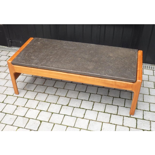 Slate Slab Living Room Table, 1960s For Sale - Image 4 of 8