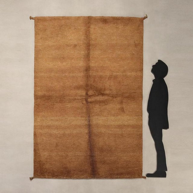 Gabbeh rug in wool, large knot and hand-made. This piece is attributed to the mentioned designer/maker. It has no...