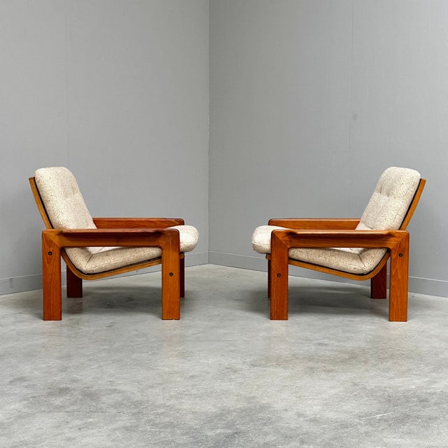 Vintage Teak Lounge Chairs from EMC Møbler, Denmark, 1970s, Set of 2 For Sale - Image 12 of 13
