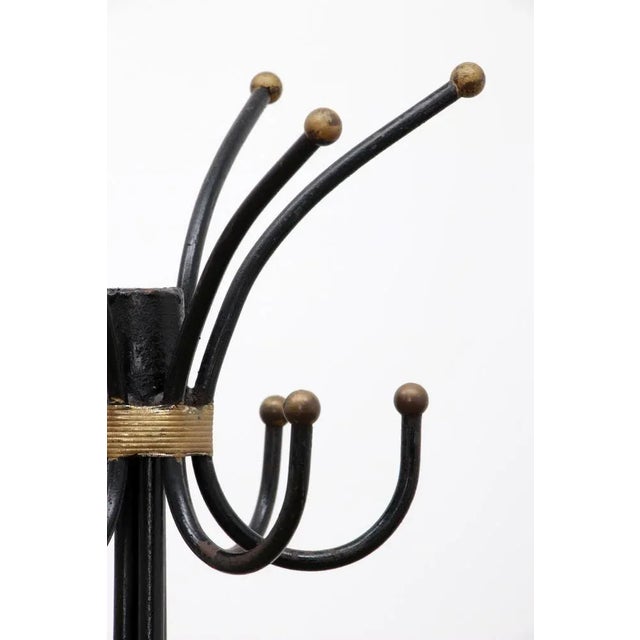 French Hand-Forged Iron Coat Rack, 1960s For Sale - Image 6 of 11