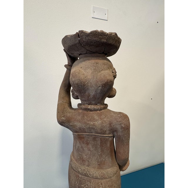 Ceramic Ancient Majapahit Terracotta Handmaiden, 1500s For Sale - Image 7 of 12