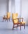 This rare pair of armchairs was designed by Bertil Söderberg and produced by Nordiska Kompaniet in Sweden in the 1940s....