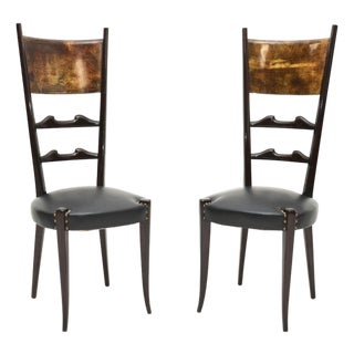 Vintage Italian Side Chairs from Aldo Tura, 1970s, Set of 2 For Sale