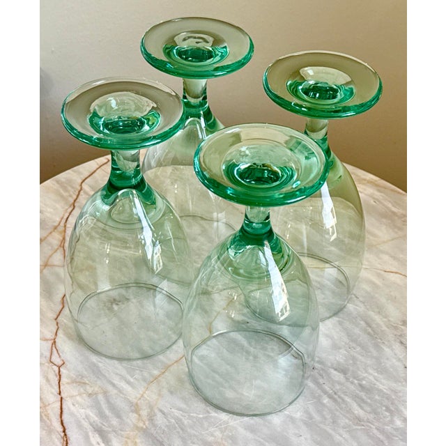 Libbey Green Goblets - Set of 4 For Sale In New York - Image 6 of 6