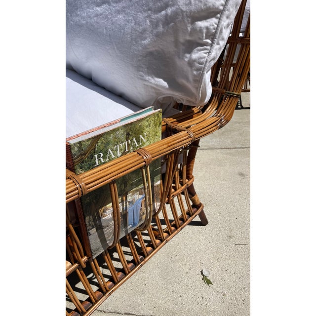 Antique Stick Wicker Sofa & Lounge Chairs, a Set of 3 Attributed to Heywood Wakefield For Sale - Image 15 of 15