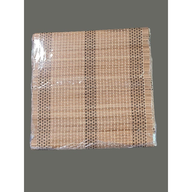 Vintage Coastal Nautical 6 Mother of Pearl Capiz Shell Bamboo Table Setting For Sale - Image 9 of 9