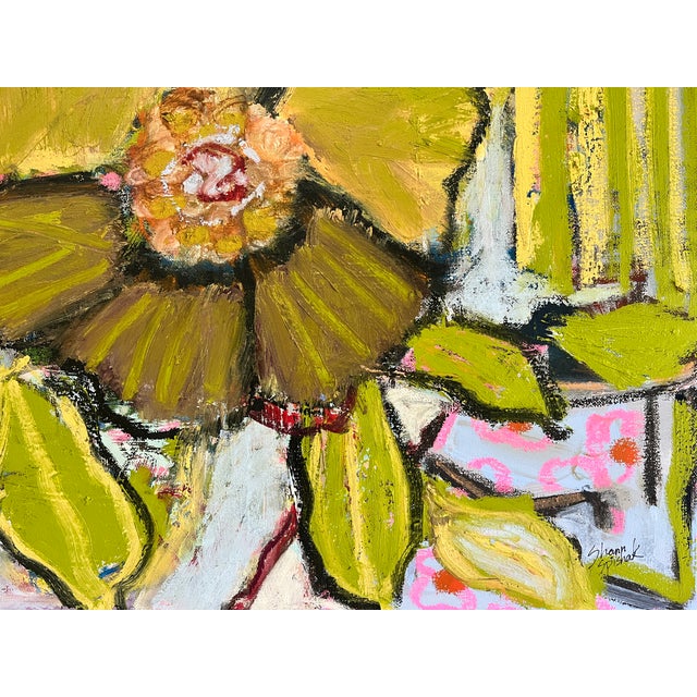Pop Art "Blooming Petals" Framed Original Painting by Shann Spishak For Sale - Image 3 of 10