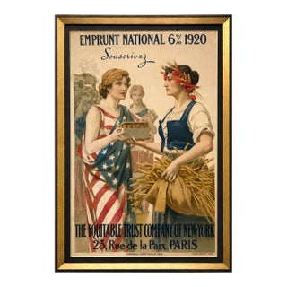Guillaume Seignac - Emprunt National 6% 1920, French National Loan Lithograph Poster For Sale
