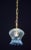 Set of 3 blue and transparent Murano glass pendants. The 3 pendants are formed by the glass and the chain in new gold...