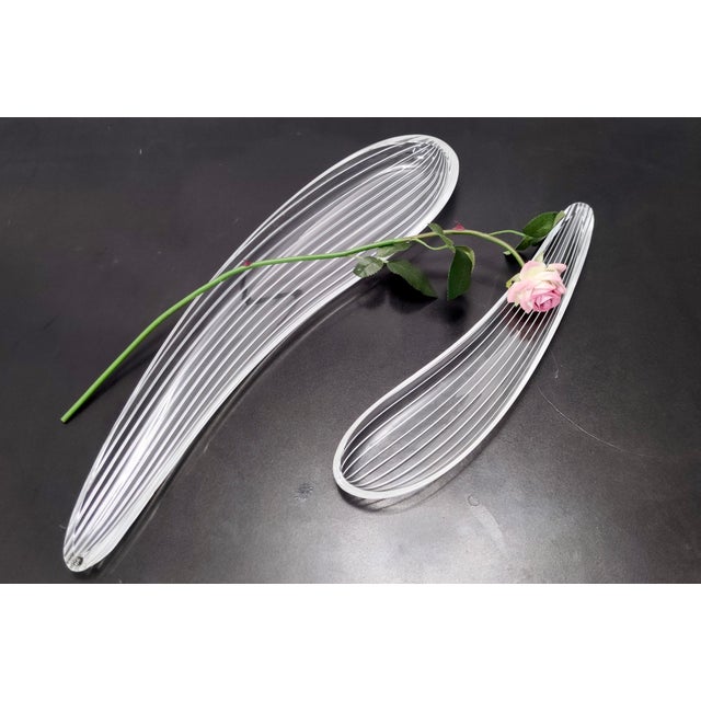 Made in italy, 1970s. these centerpieces / sculpture is made in solid transparent sommerso murano glass molded by hand and...