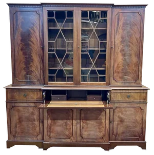 English Secretary Bookcase in Mahogany, 1970s