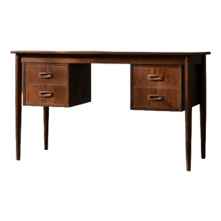 Mid-Century Scandinavian Modern Teak Desk with Drawers, 1960s For Sale