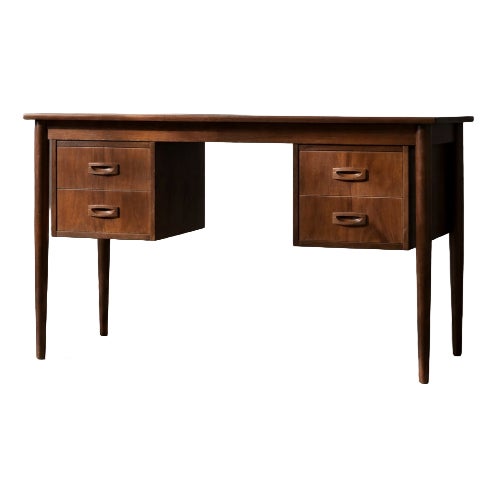 Mid-Century Scandinavian Modern Teak Desk with Drawers, 1960s For Sale