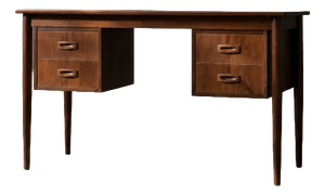 Mid-Century Scandinavian Modern Teak Desk with Drawers, 1960s