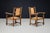 Brown French Oak and Rush Armchairs in the style of Charles Dudouyt, France, 1940, Set of 2 For Sale - Image 8 of 11