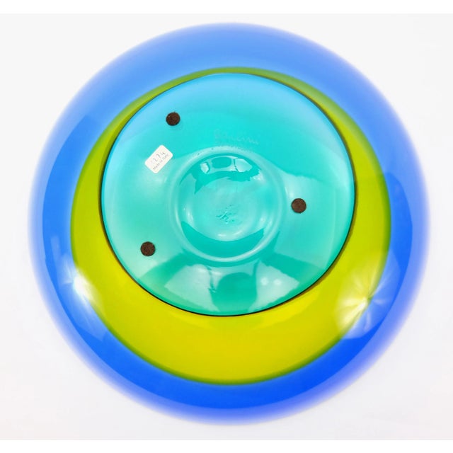 Barbini Italian Multicolor Murano Glass Bowl by Barbini For Sale - Image 4 of 7