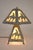 1980s Native American Indian End of Trail Caramel Slag Stained Glass Shade Table Lamp For Sale - Image 4 of 11