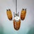 Tall Mid-Century Modern Chandelier in Amber Brown Glass and Chrome, 1970s For Sale - Image 9 of 10