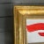 Contemporary original abstract flying red lips painting. Measures 8x5 or 12.5x9.5 framed. Check out my shop Robins Egg...