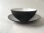 Excellent condition 1960's vintage Krenit Denmark Enamel Bowl and matching plate. Gloss white interior, matte black...