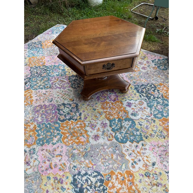 Mid-Century Modern 1960s Ethan Allen Maple Pedestal Table For Sale - Image 3 of 7