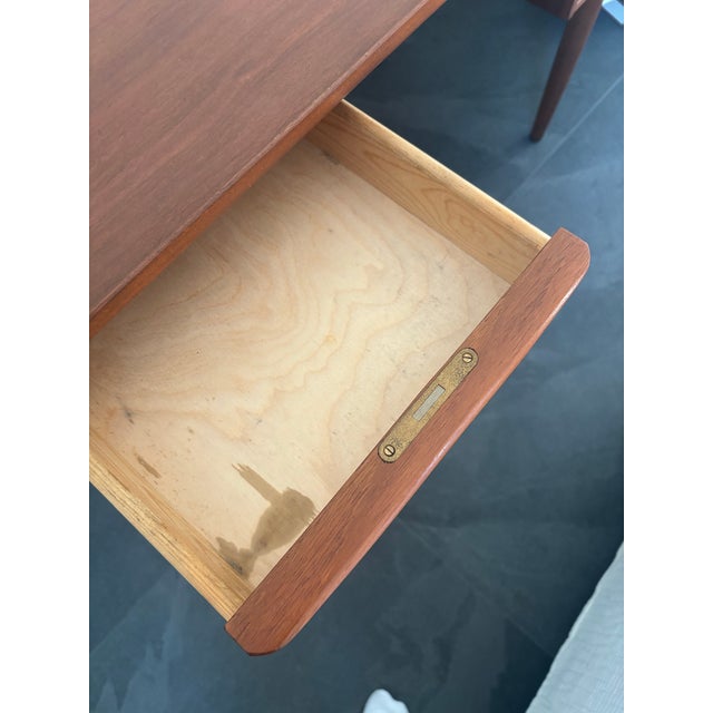 Burnt Umber 1960s Mid Century Teak Desk For Sale - Image 8 of 11