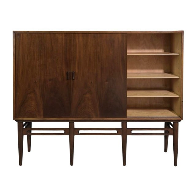 Soren Willadsen Mobelfabrik Mid 20th Century Danish Model 90 Highboard by Illum Wikkelsø, Attributed For Sale - Image 4 of 4