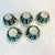 Cerulean Vintage Chinoiserie Boho Chic Ceramic Pottery Sauce Cups - Set of 5. For Sale - Image 8 of 12