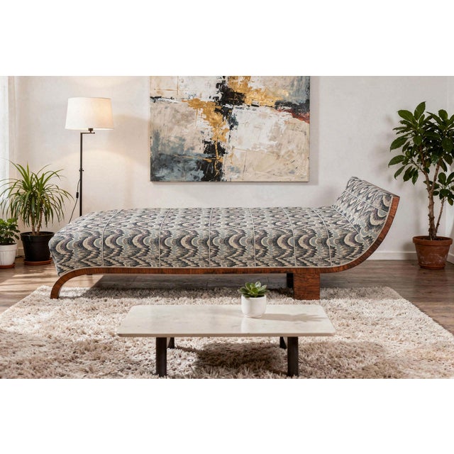 This sofa is a prime example of 1920s Czechoslovak Art Deco, combining period luxury with extraordinary craftsmanship. The...